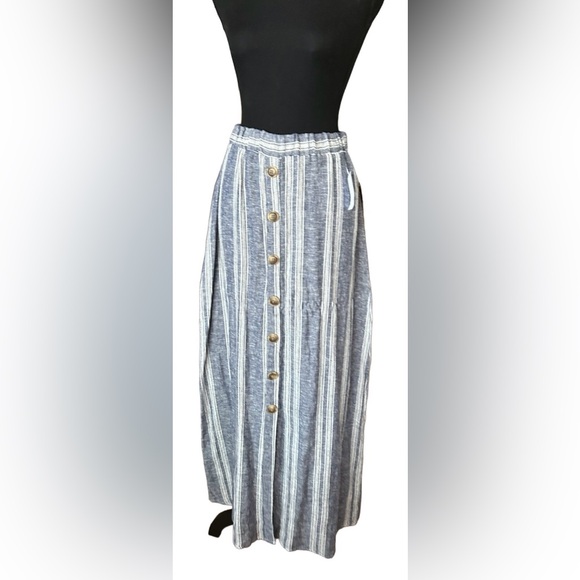 💙NWT! LINEN MAXI SKIRT! GORGEOUS MARISSA OLIVIA LIGHTWEIGHT SUMMER SKIRT!! - Picture 12 of 16